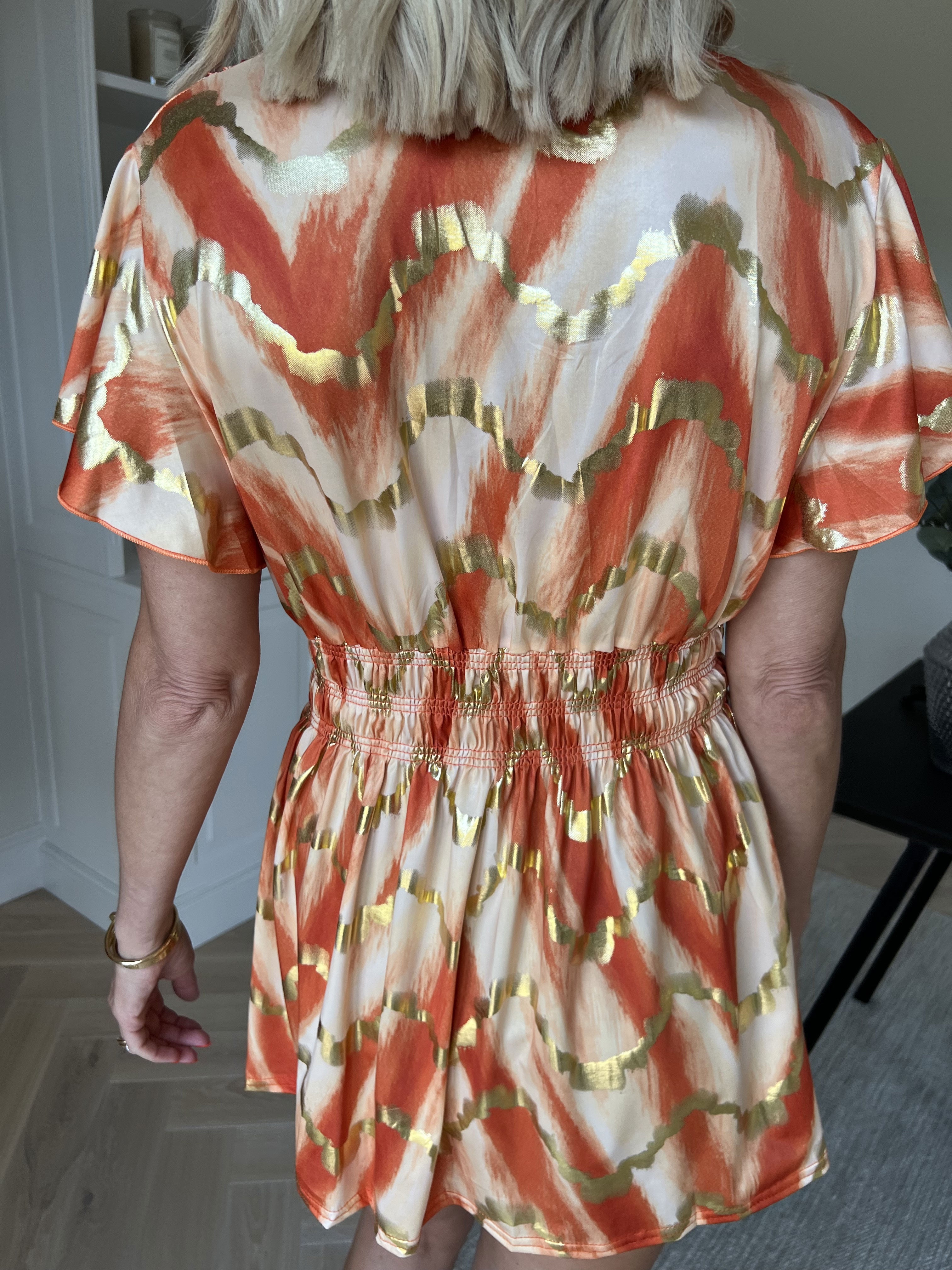 Pams Wave Shirt - Sød tunika i fint med print med smock